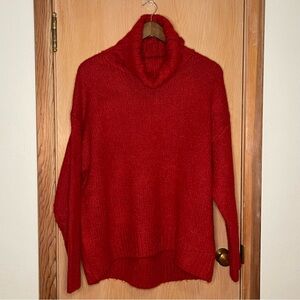 American Eagle Outfitters Red Cowl Neck Sweater